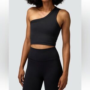 Spiritual Gangster Cruz One-Shoulder Tank in Black Size X-Small NWT